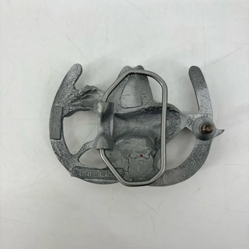 Great American Buckle Co. Horse & Horseshoe Belt Buckle Enamel